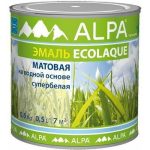 Эмаль акриловая Alpa Ecolaque матовая белая (0,5л)