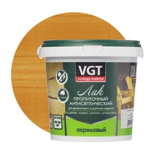 Лак пропиточный с антисептиком VGT ореховое дерево 0,9 кг