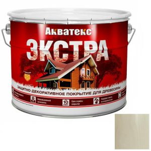 Покрытие алкидное защитно-декоративное для древесины Акватекс Экстра полуглянцевое Ваниль 9 л