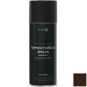 Эмаль аэрозоль термостойкая Elcon Max Therm темный шоколад 700 градусов 520 мл