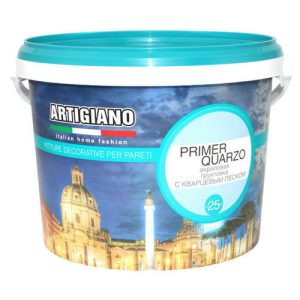 Грунтовка с кварцевым наполнителем ARTIGIANO Primer Quarzo 2,5л белая
