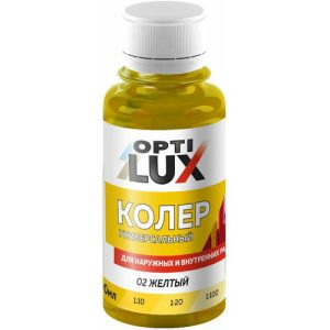 Колер универсальный Optilux 02 жёлтый (0,1л)