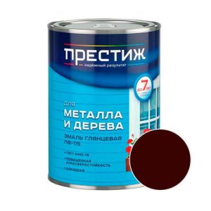 Эмаль ПРЕСТИЖ ПФ-115 Коричневый 0,9 кг