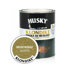Эмаль с молотковым эффектом золото HUSKY-KLONDIKE 0.9л
