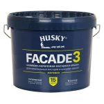 Краска в/д фасадная HUSKY FACADE 3 силикон-акриловая 9л база А