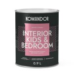 Краска в/д KOMANDOR Interior Kids&Bedroom матовая интерьерная 0,9 л бесцветная