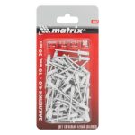 Заклепка вытяжная алюминий/сталь MATRIX 4,0х10мм 50шт белый