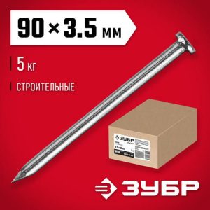 ЗУБР 90 х 3,5 мм, 5 кг, гвозди строительные