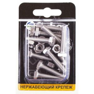 Болт DIN933 М6х30 с гайкой нерж сталь 10шт