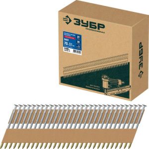 ЗУБР SN21 70 х 3.1 мм, реечные гвозди рифленые оцинкованные, 2400 шт
