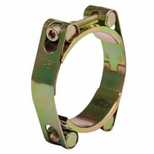 Хомут силовой двухболтовый W1 оцинкованный 180-190 мм