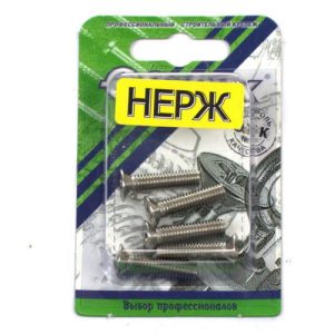 Винт нерж.пот. DIN 965 М 6х25 (5шт)