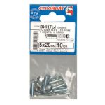 Винты пот. DIN 965 М5x20 с гайк.и шайб. (10 шт)