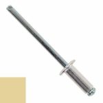 Заклепка DIN 7337 вытяжная стандартный бортик, AL (mg 2.5%)/ST, RAL 1014 M4х10