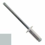 Заклепка DIN 7337 вытяжная стандартный бортик, AL (mg 2.5%)/ST, RAL 7035 M3.2х6