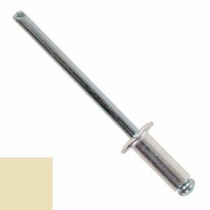 Заклепка DIN 7337 вытяжная стандартный бортик, AL (mg 2.5%)/ST, RAL 1015 M4х10