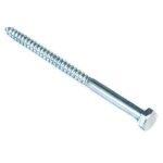 Болт сантехнический DIN 571 6х120 (белый цинк 30 шт)