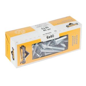 Болт мебельн.с усом DIN 607 6x40 (белый цинк 40 шт)
