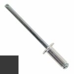 Заклепка DIN 7337 вытяжная стандартный бортик, AL (mg 2.5%)/ST, RAL 8022 M3.2х12