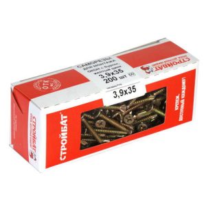 Саморезы для монт.окон желт.цинк с буром 3,9х35 (200 шт)