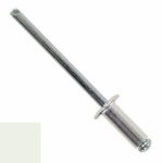 Заклепка DIN 7337 вытяжная стандартный бортик, AL (mg 2.5%)/ST, RAL 9003 M4.8х12