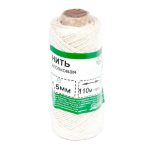 Нить хлопковая крученая с ПЭ 1,5 мм ( 110 м)