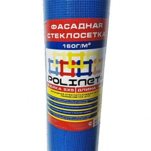 Сетка фасадная Polinet 5х5 мм 1х20 м 160 гр/м2