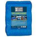 Тент универсальный с люверсами X-Glass 80 синий 4х10 м