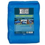 Тент универсальный с люверсами X-Glass 80 синий 5х10 м