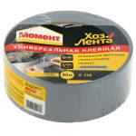 Клеящая лента Момент Хозлента универсальная серебряная 50 м