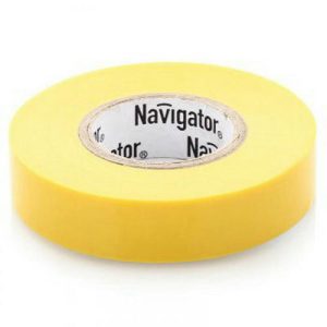 Изолента ПВХ Navigator NIT-B15-20/Y желтая 15 мм 20 м