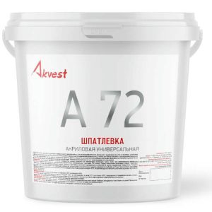 Шпатлевка акриловая Аквест-72 универсальная водостойкая 1,5 кг