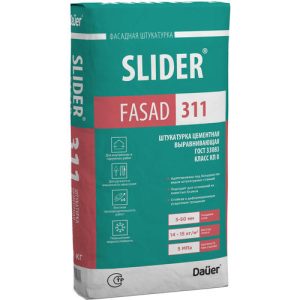Штукатурка цементная выравнивающая Dauer Slider Fasad 311 40 кг
