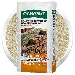 Раствор кладочный Основит Брикформ МС11/1 светло-бежевый 25 кг