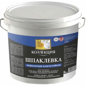 Шпаклевка акрилатная влагостойкая 8кг Ижсинтез