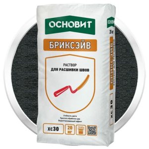 Раствор для расшивки швов Основит Бриксэйв XC-30 мокрый асфальт 20 кг