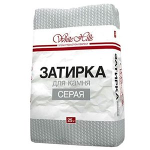 Затирка цементная для камня White Hills 25 кг серая