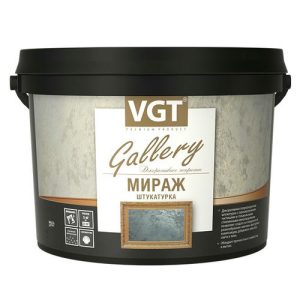 Штукатурка декоративная VGT Мираж серебристо-белая база 4,3 л/5 кг