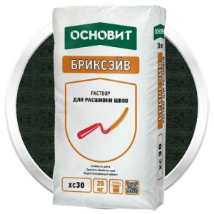 Раствор для расшивки швов Основит Бриксэйв XC-30 графит 20 кг