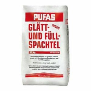 Шпатлевка гипсовая Pufas Glatt-und Fullspachtel белый мешок №3 25 кг