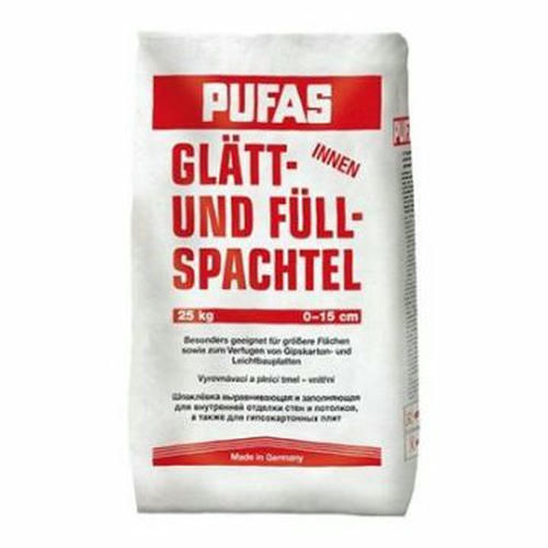 Шпатлевка гипсовая Pufas Glatt-und Fullspachtel белый мешок №3 25 кг