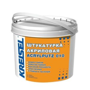 Декоративная штукатурка акриловая Kreisel 010 AKRYLPUTZ "короед" 2мм/3мм группа3 25кг позиция под заказ