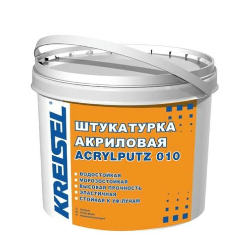 Декоративная штукатурка акриловая Kreisel 010 AKRYLPUTZ "короед" 2мм/3мм группа3 25кг позиция под заказ