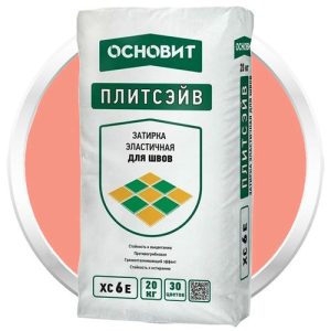 Затирка эластичная Основит Плитсэйв XC6 E светло-розовая 081 20 кг