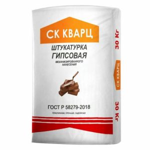 Штукатурка гипсовая СК Кварц Белая МН светло-бежевый 30кг