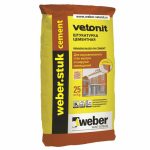 Штукатурка цементная Weber Vetonit stuk cement серый 25кг