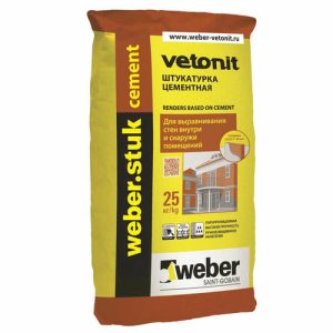 Штукатурка цементная Weber Vetonit stuk cement серый 25кг
