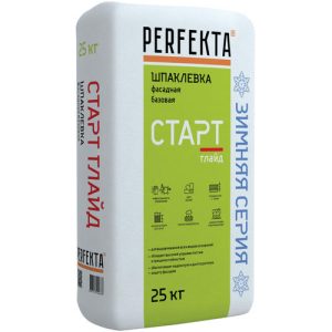 Шпатлевка цементная Perfekta Старт Глайд базовая зимняя 25 кг