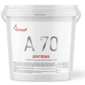 Шпатлевка строительная на основе ПВА Аквест-70 15 кг