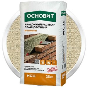 Раствор кладочный Основит Брикформ МС11 светло-бежевый 25 кг